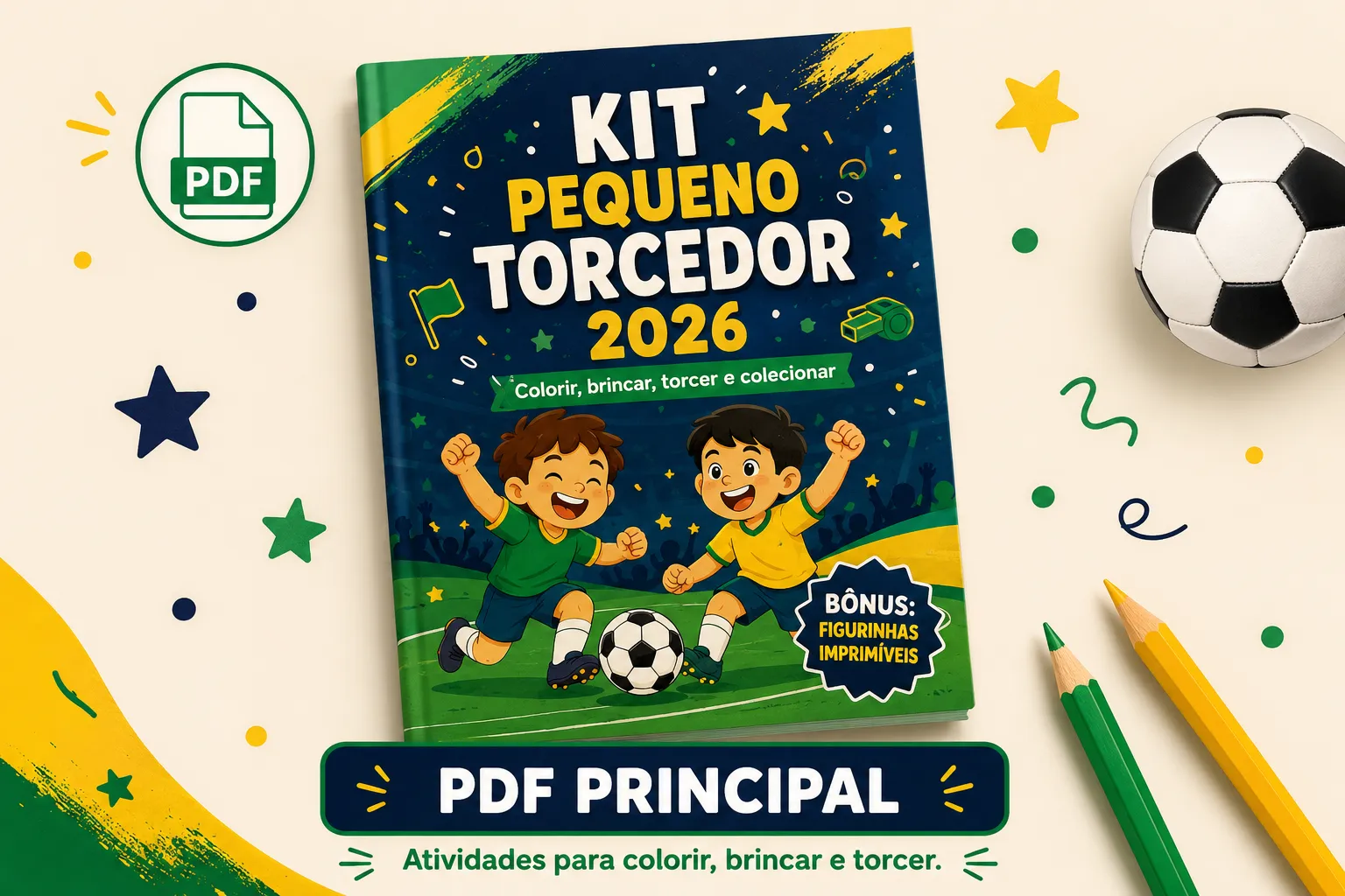 Mockup do PDF principal Kit Pequeno Torcedor 2026